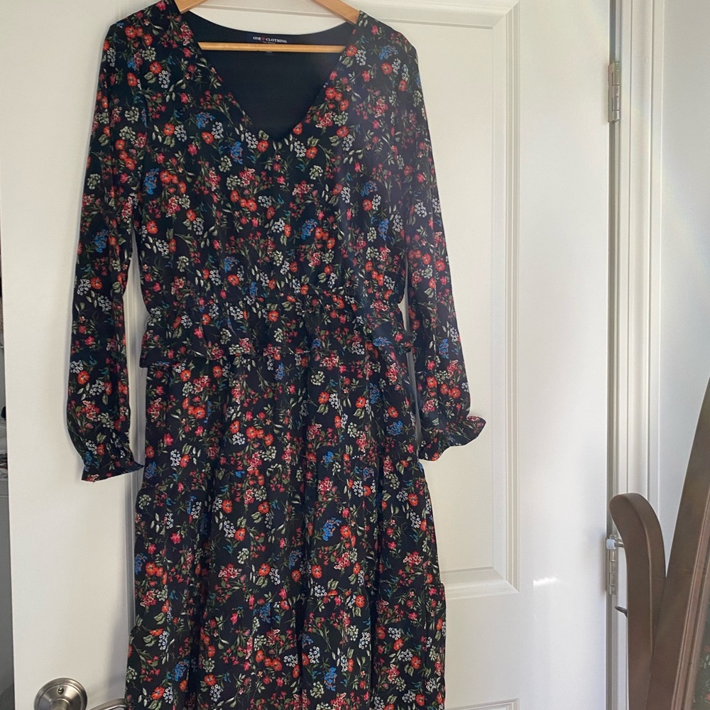 One Clothing Floral long sleeve dress